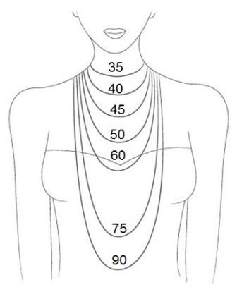 Длина цепочки на шею для крестика, кулона: как выбрать женскую цепочку?